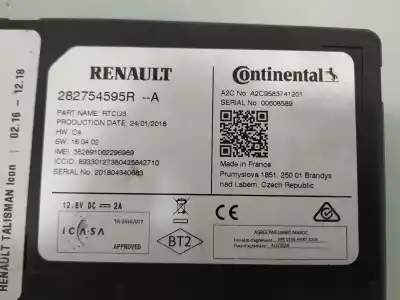 Pezzo di ricambio per auto di seconda mano modulo elettronico per renault talisman icon riferimenti oem iam 282754595r  