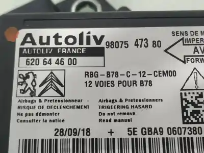 Автозапчастина б/у блок управління подушками безпеки для CITROEN C4 GRAND PICASSO C4 GRAND PICASSO Посилання на OEM IAM 9807547380  
