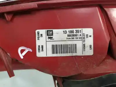 Second-hand car spare part right tailgate light for opel corsa d corsa d oem iam references 13186351  