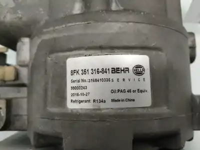 Peça sobressalente para automóvel em segunda mão compressor de ar condicionado a/a a/c por audi a4 b6 (8e2) 2.5 tdi referências oem iam 8fk351316841  
