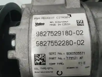 Pezzo di ricambio per auto di seconda mano compressore aria condizionata per citroen c4 picasso rip curl riferimenti oem iam 9827529180  
