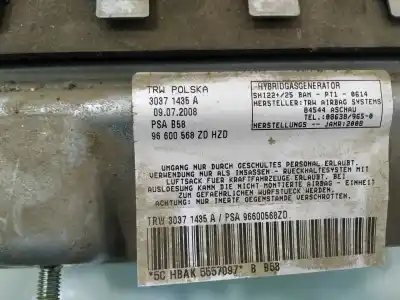 Second-hand car spare part front air bag for citroen c4 grand picasso c4 grand picasso oem iam references 96600568zd  