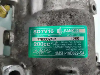 Peça sobressalente para automóvel em segunda mão compressor de ar condicionado a/a a/c por ford cmax cb3 ambiente referências oem iam 3m5h19d629sa  
