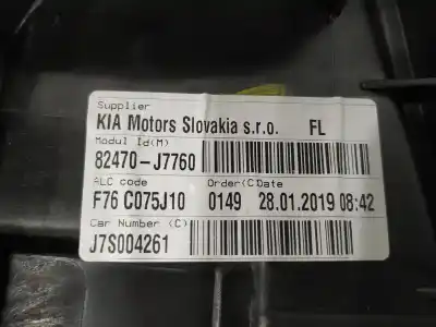 Second-hand car spare part driver left window regulator for kia proceed cd gt line oem iam references 82470j7760  
