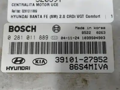 Pièce détachée automobile d'occasion calculateur moteur ecu pour hyundai santa fe (sm) 2.0 crdi vgt comfort références oem iam 0281011889  