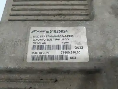 Second-hand car spare part ecu engine control for fiat punto (evo) (199) dynamic oem iam references 51825024  