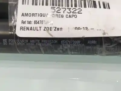Peça sobressalente para automóvel em segunda mão amortecedor do capô por renault zoe zen referências oem iam 654707388r