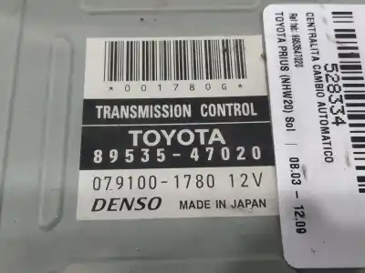 Автозапчастина б/у блок управління акпп для toyota prius nhw20 sol посилання на oem iam 8953547020  