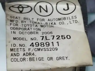 Автозапчасти б/у задний правый ремень безопасности за toyota prius nhw20 sol ссылки oem iam 7l7250  