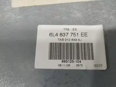 Second-hand car spare part driver left window regulator for seat cordoba (6l2) 1.4 tdi oem iam references 6l4837751ee