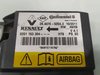 Peça sobressalente para automóvel em segunda mão centralina de airbag por dacia duster ambiance 4x2 referências oem iam 8201163304  