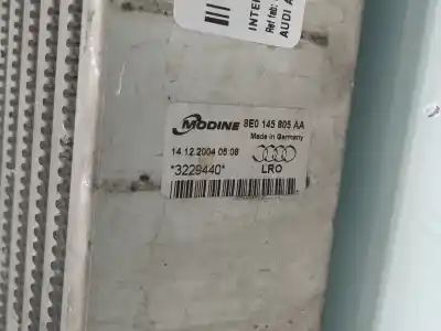 Peça sobressalente para automóvel em segunda mão intercooler por audi a4 b7 avant (8ed) 2.0 tdi 16v referências oem iam 8e0145805aa  