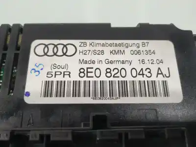 Автозапчасти б/у климат-контроль за audi a4 b7 avant (8ed) 2.0 tdi 16v ссылки oem iam 8e0820043aj  