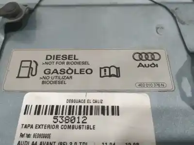Автозапчастина б/у зовнішній пливний колпак для audi a4 b7 avant (8ed) 2.0 tdi 16v посилання на oem iam 8e080990e