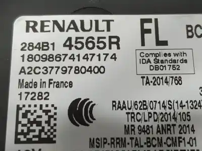 Second-hand car spare part electronic module for renault talisman grandtour limited oem iam references 284b14565r  