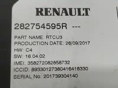 Peça sobressalente para automóvel em segunda mão módulo eletrônico por renault talisman grandtour limited referências oem iam 282754595r