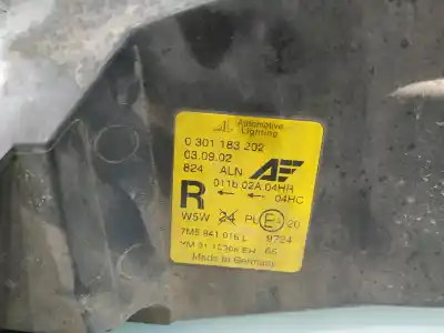 Second-hand car spare part right headlight for ford galaxy vy ambiente oem iam references 7m5941016l  