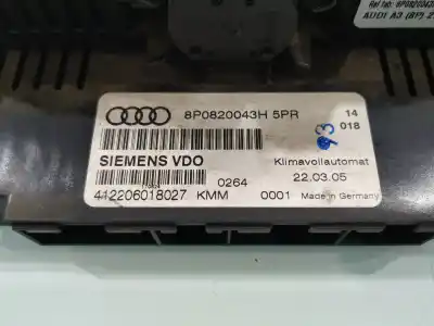 Second-hand car spare part climate control for audi a3 (8p) 2.0 tdi ambiente oem iam references 8p0820043h