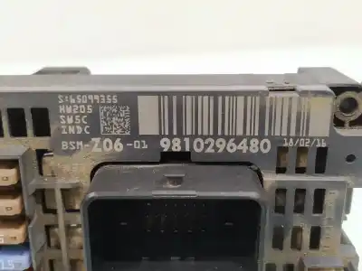 Peça sobressalente para automóvel em segunda mão caixa de fusíveis e relés por peugeot 508 access referências oem iam 9810296480  