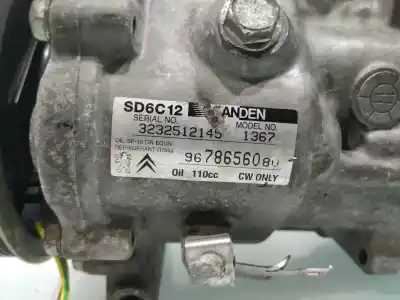 Peça sobressalente para automóvel em segunda mão compressor de ar condicionado a/a a/c por citroen c3 business referências oem iam 9678656080  