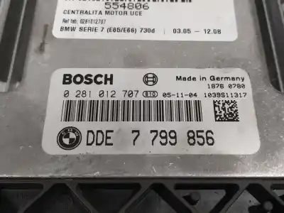Second-hand car spare part ecu engine control for bmw serie 7 e65 e66 730d oem iam references 0281012707  