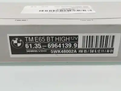 Peça sobressalente para automóvel em segunda mão módulo eletrônico por bmw serie 7 e65 e66 730d referências oem iam 613569641399