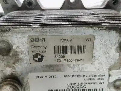 Second-hand car spare part engine oil cooler for bmw serie 7 e65 e66 730d oem iam references 17217800479  