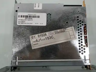 Second-hand car spare part audio system / radio cd for seat ibiza (6j5) reference oem iam references 6j1035153c  