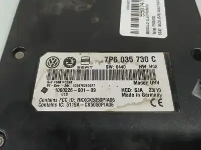 Second-hand car spare part electronic module for seat ibiza (6j5) reference oem iam references 7p6035730c  