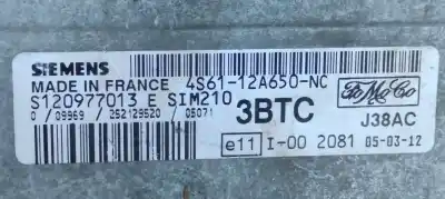 Peça sobressalente para automóvel em segunda mão centralina de motor uce por ford fiesta (cbk) motor 1.4 ltr. - 59 kw 16v cat referências oem iam 4s6112a650nc  s120977013e