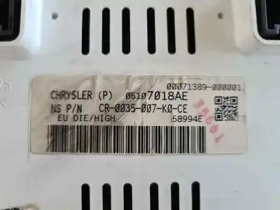 Pezzo di ricambio per auto di seconda mano pannello degli strumenti per chrysler jeep compass 2.4 16v cat riferimenti oem iam cr0035007k0ce 2377760 7018ae