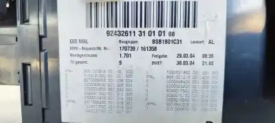 Pezzo di ricambio per auto di seconda mano bracciolo centrale per bmw serie 7 (e65/e66) 3.0 turbodiesel cat riferimenti oem iam 92432611310101  