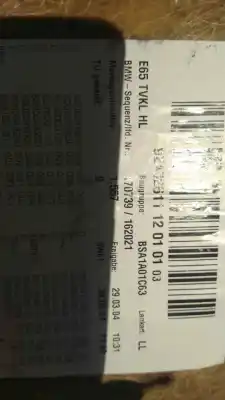 Peça sobressalente para automóvel em segunda mão forra / revestimento da porta traseira esquerda por bmw serie 7 (e65/e66) 3.0 turbodiesel cat referências oem iam 51427038740  9243261112010103