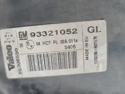 Second-hand car spare part left headlight for opel meriva 1.3 16v cdti cat (z 13 dt / ln9) oem iam references 93321052  