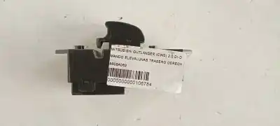 Peça sobressalente para automóvel em segunda mão botão / interruptor elevador vidro traseiro direito por mitsubishi outlander (cw0) 2.0 di-d intense plus referências oem iam 8608a062  