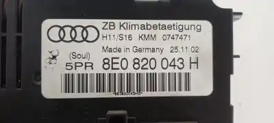 Peça sobressalente para automóvel em segunda mão comando de sofagem (chauffage / ar condicionado) por audi a4 berlina (8e) 1.9 tdi (96kw) referências oem iam 8e0820043h  