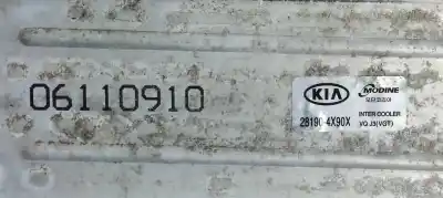 Peça sobressalente para automóvel em segunda mão intercooler por kia carnival 2.9 crdi cat referências oem iam 281904x90x  