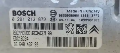 Автозапчастина б/у ебу контролер двигуна для citroen c3 picasso exclusive посилання на oem iam 0281013872  