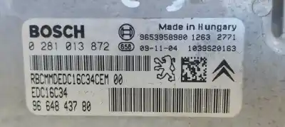 Second-hand car spare part ecu engine control for citroen c3 picasso exclusive oem iam references 0281013872  