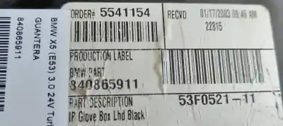 Peça sobressalente para automóvel em segunda mão porta luvas por bmw x5 (e53) 3.0d referências oem iam 840865911  