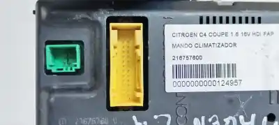 Peça sobressalente para automóvel em segunda mão comando de sofagem (chauffage / ar condicionado) por citroen c4 coupe 1.6 16v hdi fap referências oem iam 216757600  