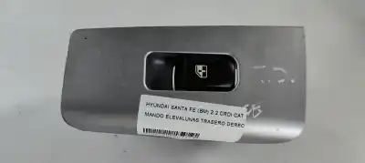 Peça sobressalente para automóvel em segunda mão botão / interruptor elevador vidro traseiro direito por hyundai santa fe (bm) 2.2 crdi cat referências oem iam 