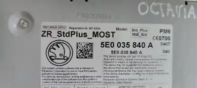 Автозапчастина б/у аудіо система / радіо cd для skoda octavia combi (5e5) ambition посилання на oem iam 5e0035840a  