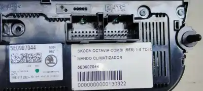 Peça sobressalente para automóvel em segunda mão comando de sofagem (chauffage / ar condicionado) por skoda octavia combi (5e5) ambition referências oem iam 5e0907044  
