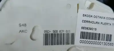 Автозапчасти б/у замок задней левой двери за skoda octavia combi (5e5) ambition ссылки oem iam 5e0839015  