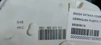 Автозапчасти б/у замок задней левой двери за skoda octavia combi (5e5) ambition ссылки oem iam 5e0839015  