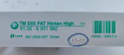 Second-hand car spare part electronic module for bmw serie 7 (e65/e66) 745i oem iam references 61356921982  