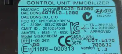 Second-hand car spare part electronic module for kia rio (yb) edition 7 oem iam references 95420d4000  