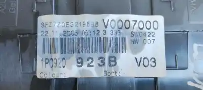 Peça sobressalente para automóvel em segunda mão quadrante por seat leon (1p1) reference referências oem iam 1p0920923b  