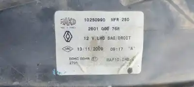 Second-hand car spare part right headlight for renault fluence dynamique oem iam references   